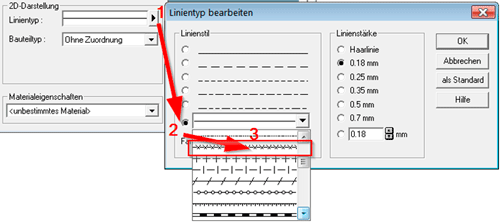 Neue Linientypen